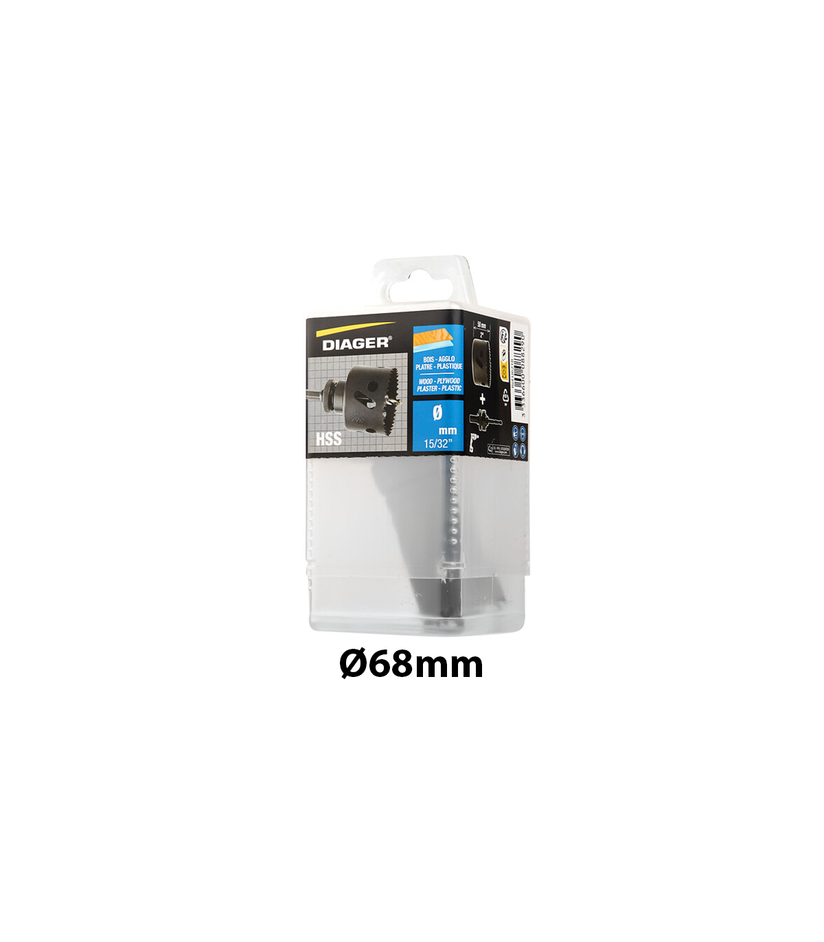 Kit scie cloche bi-métal Ø68mm DIAGER