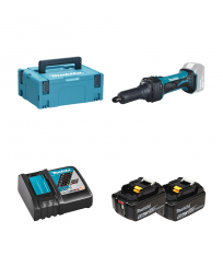 Meuleuse droite 18V DGD800ZJ + 2 batteries 18V 5 Ah + 1 chargeur rapide DC18RC  MAKITA