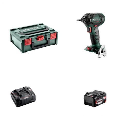 Visseuse à chocs 18V SSD 18 LTX 200 BL + 1 batterie 18V 5,2 Ah + 1 chargeur ASC 145 METABO