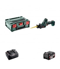 Scie sabre 18V SSE 18 LTX Compact + 1 batterie 18V 5.2 Ah + 1 chargeur rapide ASC 145 METABO
