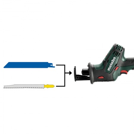 Scie sabre 18V SSE 18 LTX Compact + 1 batterie 18V 5.2 Ah + 1 chargeur rapide ASC 145 METABO