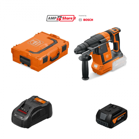 Perforateur burineur 18V ABH 18-26 AS + 1 batterie GBA 18V 4 Ah AS + 1 chargeur rapide GAL 1880 CV AS FEIN