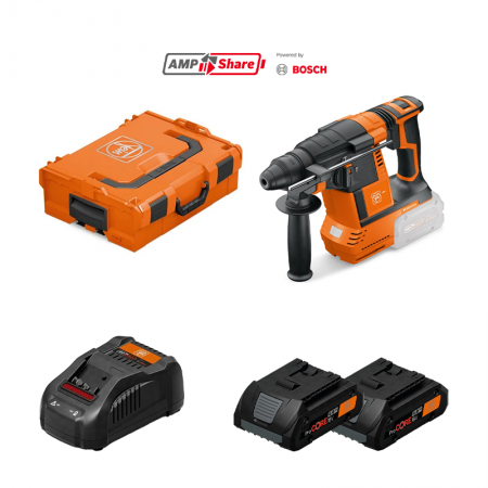 Perforateur burineur 18V ABH 18-26 AS + 2 batteries ProCore 18V 4 Ah AS + 1 chargeur GAL 1880 CV AS FEIN