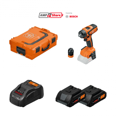 Perceuse-visseuse ASCM 18 QSW AS + 2 batteries ProCORE 18V 4 Ah AS + 1 chargeur GAL 1880 CV AS FEIN