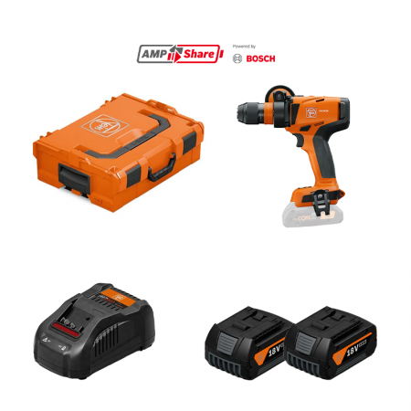 Perceuse-visseuse ASCM 18-4 QM AS + 2 batteries GBA 18V 4 Ah AS + 1 chargeur GAL 1880 CV AS FEIN