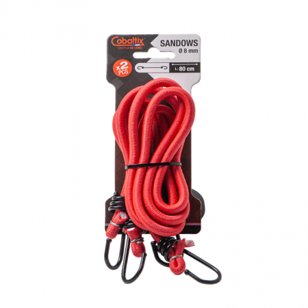 Lot de 2 sandows Ø8mm x 0.8m COBALTIX