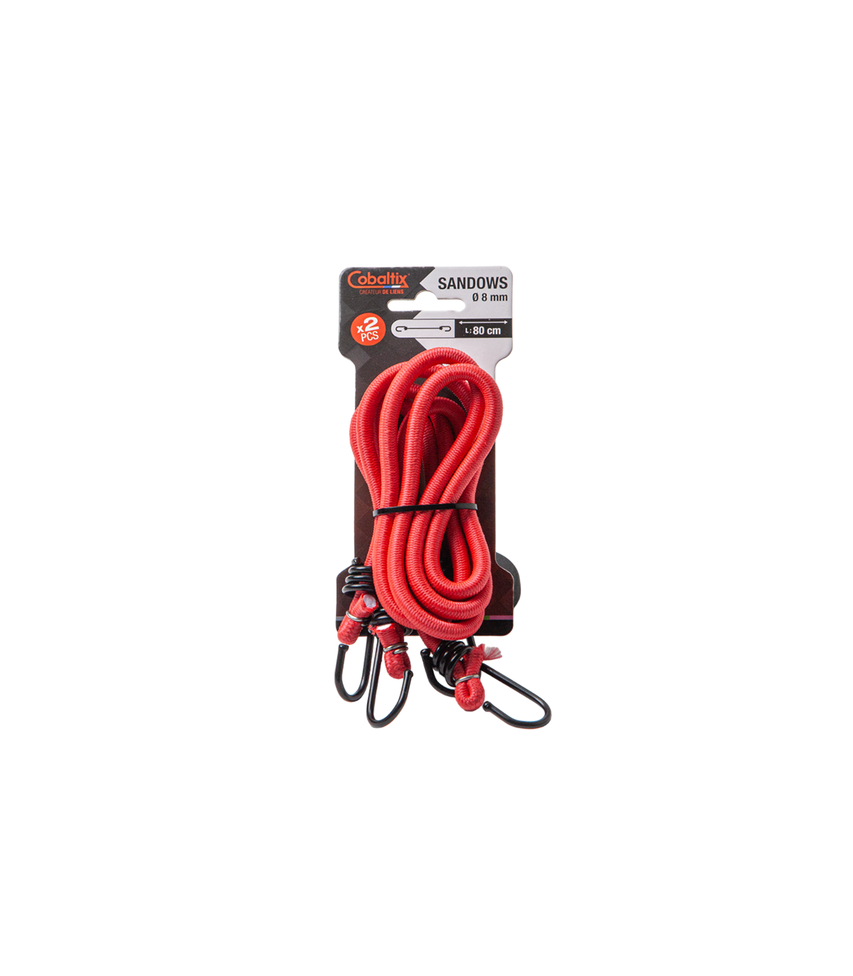 Lot de 2 sandows Ø8mm x 0.8m COBALTIX