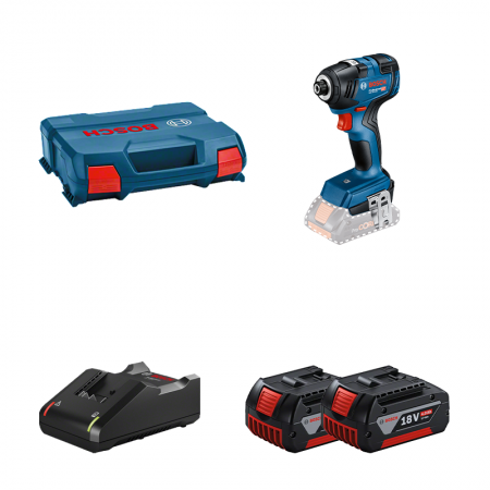 Visseuse à chocs GDR 18V-200 + 2 batteries GBA 18V 4 Ah + 1 chargeur GAL 18V-40 BOSCH