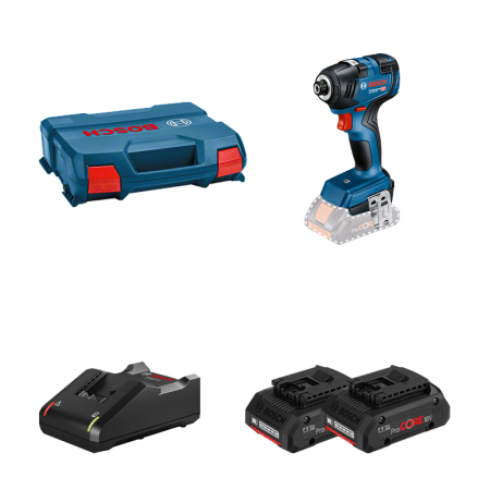 Visseuse à chocs GDR 18V-200 + 2 batteries Procore 18V 4 Ah + 1 chargeur GAL 18V-40 BOSCH