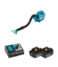 Aspirateur souffleur 18V DCL184Z  + 2 batteries BL1850B 18V 5 Ah + 1 chargeur rapide DC18RC MAKITA