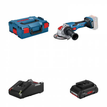 Meuleuse Ø125 mm GWX 18V-15 C + 1 batterie Procore 18V 4 Ah + 1 chargeur GAL 18V-40 BOSCH
