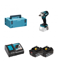 Boulonneuse 1/2" 18V DTW301ZJ + 2 batteries BL1850B 18V 5 Ah + 1 chargeur rapide DC18RC MAKITA