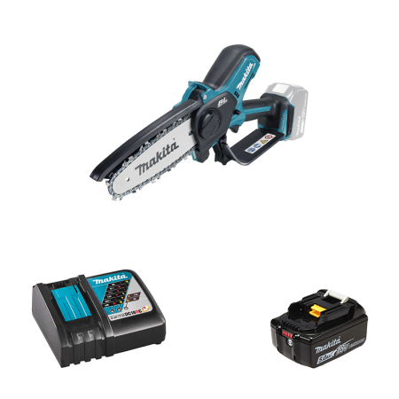 Tronçonneuse d'élagage DUC150Z + 1 batterie BL1850B 18V 5 Ah + 1 chargeur rapide DC18RC MAKITA