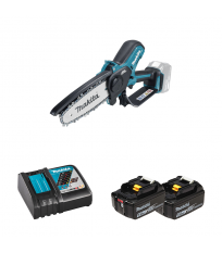 Tronçonneuse d'élagage DUC150Z + 2 batteries BL1850B 18V 5 Ah + 1 chargeur rapide DC18RC MAKITA