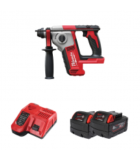 Perforateur 18V M18 BH-0 SDS Plus + 2 batteries 18V 5 Ah + chargeur M12-18FC MILWAUKEE