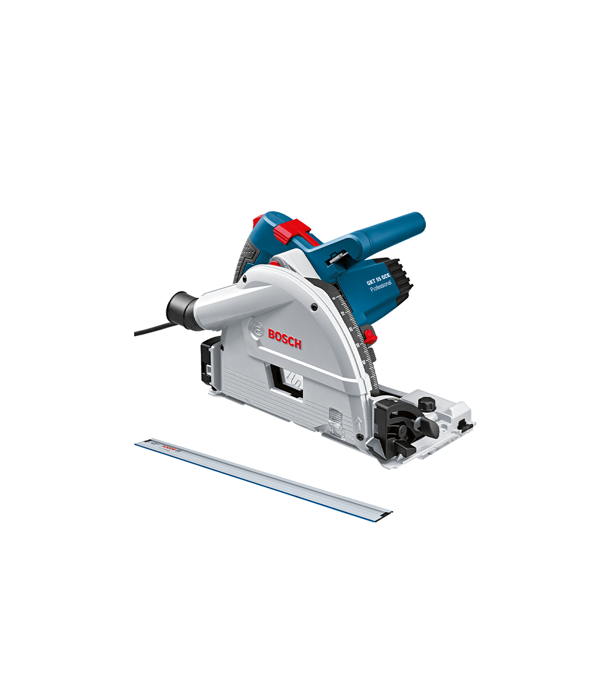 Scie circulaire plongeante Ø165 mm GKT 55 GCE + Rail de guidage FSN 1600 BOSCH