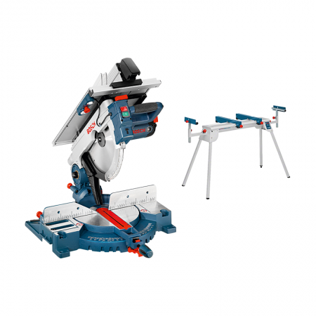 Scie à onglet et à table Ø305 mm GTM 12 JL + Piétement GTA 2600 BOSCH