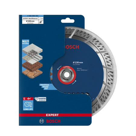 Disque à tronçonner diamanté multi-matériaux Ø230 EXPERT BOSCH