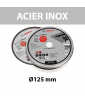 Coffret 10 disques à tronçonner Inox Ø125 mm Ep.1 mm BOSCH