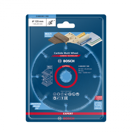 Disques à tronçonner carbure multi-matériaux Ø125 EXPERT BOSCH