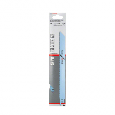 Lot de 5 lames de scie sabre S 1122 BF Flexible for Metal BOSCH