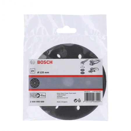 Lot de 2 patins abrasifs Ø125 pour ponceuses BOSCH