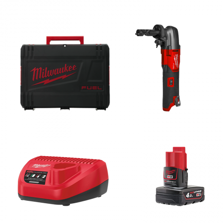 Grignoteuse 1,6 mm M12 FNB16 + 1 Batterie 12V 4 Ah + 1 Chargeur C12C MILWAUKEE