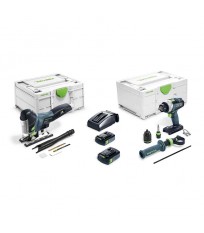 Pack perceuse visseuse à percussion TPC 18 + scie sauteuse PSC 420 Carvex FESTOOL