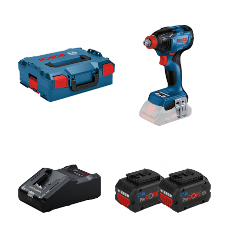 Visseuse à chocs / boulonneuse GDX 18V-210 C + 2 batteries Procore 18V 8 Ah + 1 chargeur GAL 18V-160 BOSCH