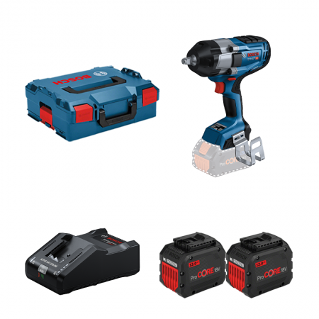 Boulonneuse GDS 18V-1000 + 2 batteries Procore 18V 12 Ah + 1 chargeur GAL 18V-160 BOSCH