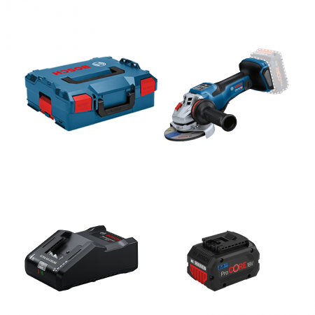Meuleuse Ø125 mm GWS 18V-15 PSC + 1 batterie Procore 18V 8 Ah + 1 chargeur GAL 18V-160 BOSCH