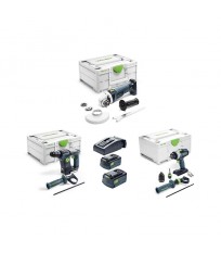 Pack perceuse visseuse à percussion TPC 18 + perforateur BHC 18 + meuleuse d'angle AGC 18 FESTOOL