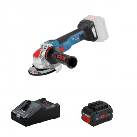 Meuleuse Ø125 mm GWX 18V-10 SC + 1 batterie ProCORE 18V 8 Ah + 1 chargeur GAL 18V-160 BOSCH