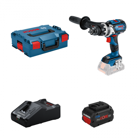 Perceuses-visseuse à percussion GSB 18V-110 C + 1 batterie Procore 18V 8 Ah + 1 chargeur GAL 18V-160 BOSCH