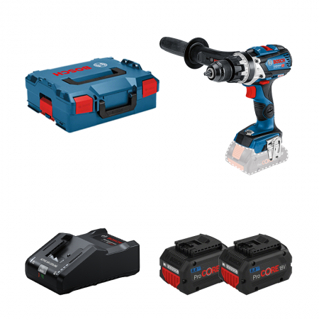 Perceuses-visseuse à percussion GSB 18V-110 C + 2 batteries Procore 18V 8 Ah + 1 chargeur GAL 18V-160 BOSCH