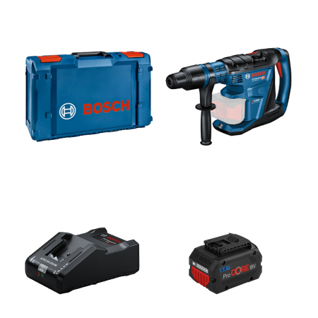 Perforateur SDS MAX GBH 18V-40 C + 1 batterie Procore 18V 8 Ah + 1 chargeur GAL 18V-160 BOSCH