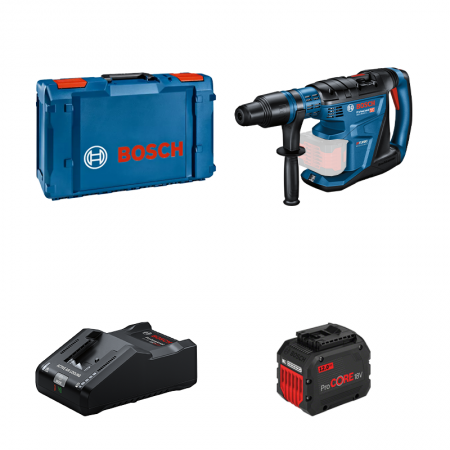 Perforateur SDS MAX GBH 18V-40 C + 1 batterie Procore 18V 12 Ah + 1 chargeur GAL 18V-160 BOSCH