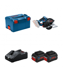 Scie circulaire à métaux Ø136 mm GKM 18V-50 + 2 batteries Procore 18V 8 Ah + 1 chargeur GAL 18V-160 BOSCH