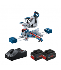 Scie à onglet Ø 254 mm GCM 18V-254 D + 2 batteries ProCore 18V 8 Ah + 1 Chargeur GAL 18V-160 BOSCH