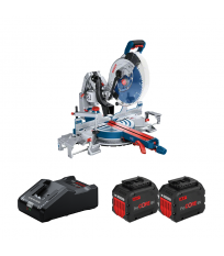 Scie à onglet radiale Ø305 mm GCM 18V-305 GDC + 2 batteries Procore 18V 12 Ah + 1 chargeur GAL 18V-160 BOSCH
