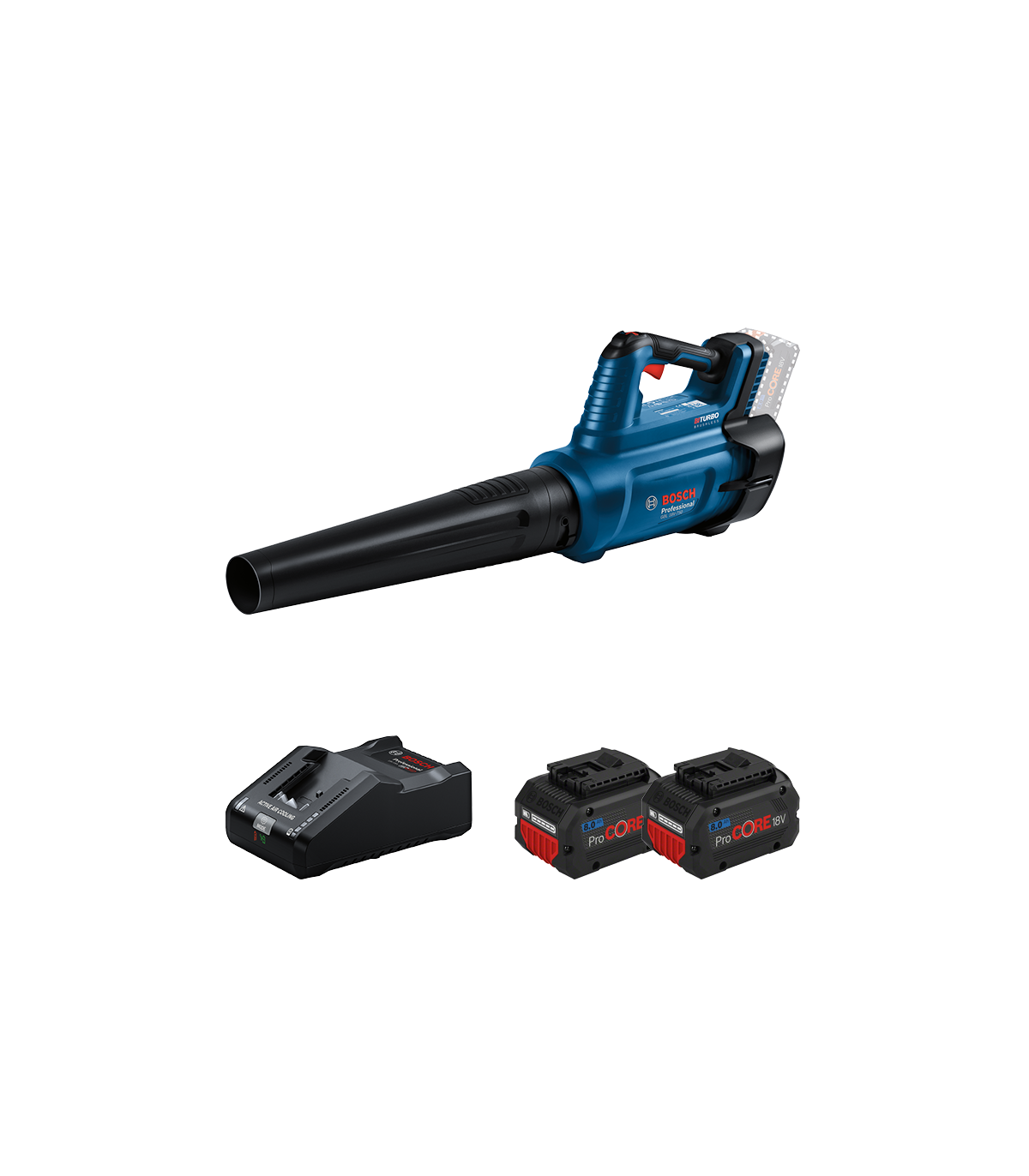 Souffleur 18V GBL 18V-750 + 2 Batteries Procore 18V 8 Ah + 1 Chargeur GAL 18V-160 BOSCH
