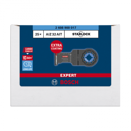 Lot de 25 lames plongeante carbure Starlock AIZ 32 AIT métal BOSCH