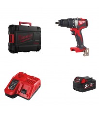 Perceuse visseuse 18V M18 BLDD2 + 1 batterie 18V 5 Ah + 1 chargeur M12-18FC MILWAUKEE