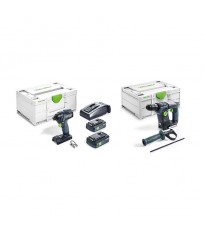 Pack visseuse à chocs TID18 + perforateur BHC 18 + 2 batteries 18V 4 Ah + 1 chargeur TCL 6 FESTOOL