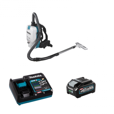 Aspirateur dorsal XGT 40V VC008GZ + 1 batterie 40V 4 Ah + chargeur rapide DC40RA MAKITA