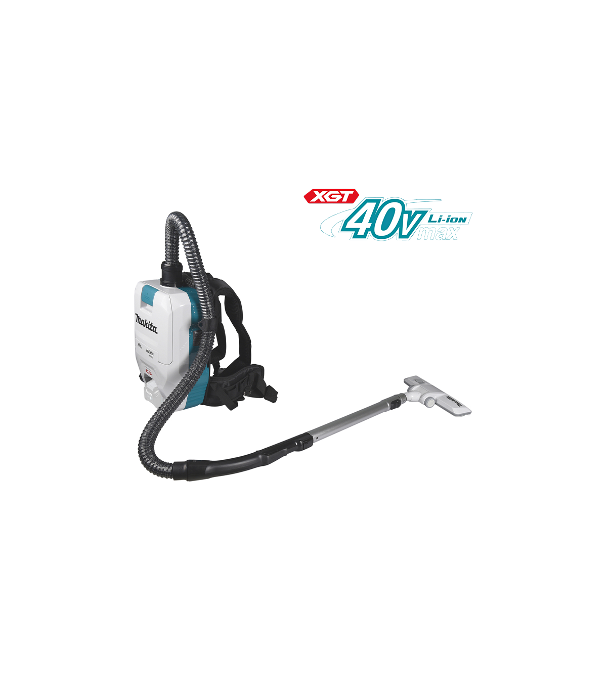 Aspirateur dorsal XGT 40V VC008GZ + 2 batteries 40V 4 Ah + chargeur rapide DC40RA MAKITA
