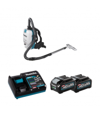 Aspirateur dorsal XGT 40V VC008GZ + 2 batteries 40V 4 Ah + chargeur rapide DC40RA MAKITA