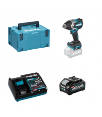 Boulonneuse à chocs 1/2" 40V TW007GZ01 + 1 batterie 40V 4 Ah + chargeur rapide DC40RA MAKITA