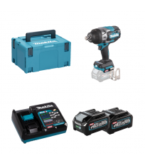 Boulonneuse à chocs 3/4" 40V 1800 Nm TW001GZ01 + 2 batteries 40V 4 Ah + chargeur rapide DC40RA MAKITA