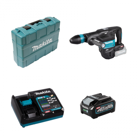 Burineur SDS-MAX 9,4 J 40V HM001GZ02 + 1 batterie 40V 4 Ah + chargeur rapide DC40RA MAKITA
